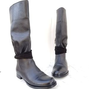 Moschino Cheap and Chic Riding Boot Black Mid-Calf